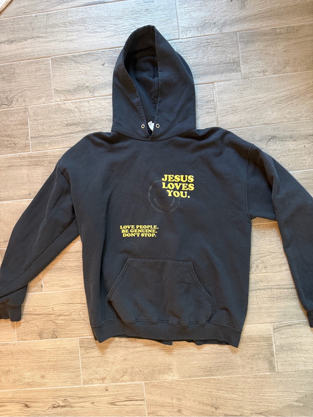 Jesus loves you black oversized hoodie